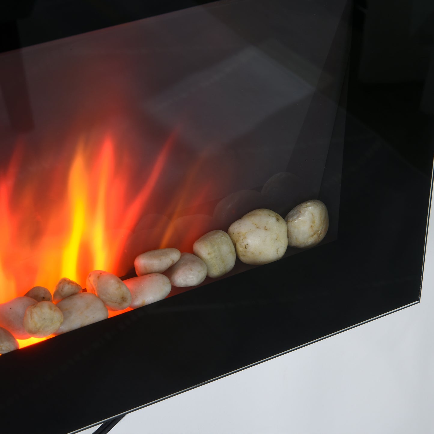 28,5" 1450W elektrischer wandmontierter Kamin mit Flammeneffekt