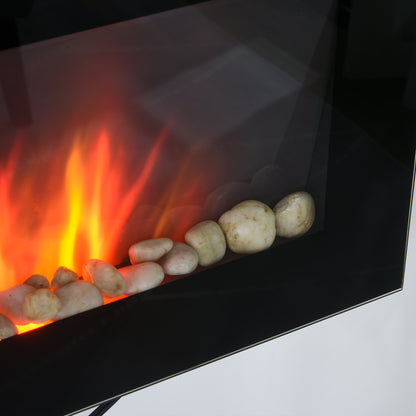 28,5" 1450W elektrischer wandmontierter Kamin mit Flammeneffekt