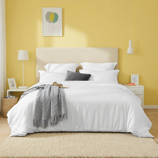 Weiß & Rosa Überdimensionierte Bettbezug-Set 3-teiliges Set Beinhaltet 1 Bettbezug & 2 Kissenbezüge. Hergestellt aus Premium atmungsaktivem Polyesterfaser, Geeignet für Schlafzimmer beider Geschlechter und Hotelnutzung. Das perfekte Ch