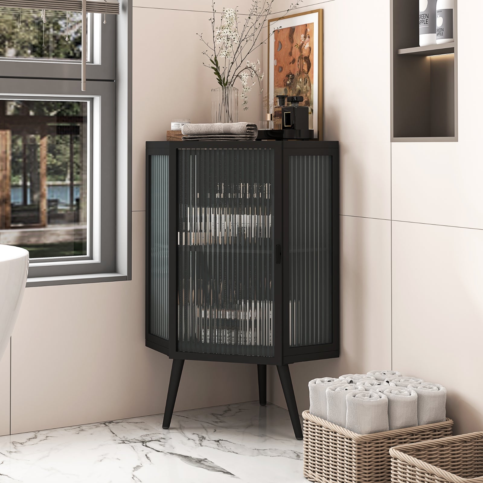 Glass Corner Cabinet