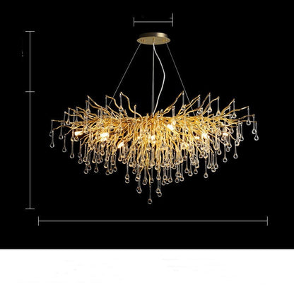 Postmoderne Leichtluxus-Kronleuchter Wassertropfen-Kristalllampe Atmosphäre