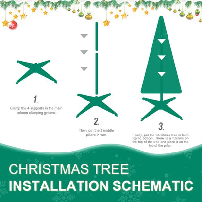 6FT Roter Aufstell-Weihnachtsbaum mit 150 warmweißen LED-Lichtern, Zubehör enthalten – 4 Bänder, Schleife, Blumen, Schneeflocken, Kiefernzapfen & Kugeln – Einfache Montage & platzsparende Weihnachtsdekoration