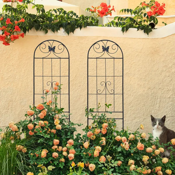 Modern Black Garden Trellis