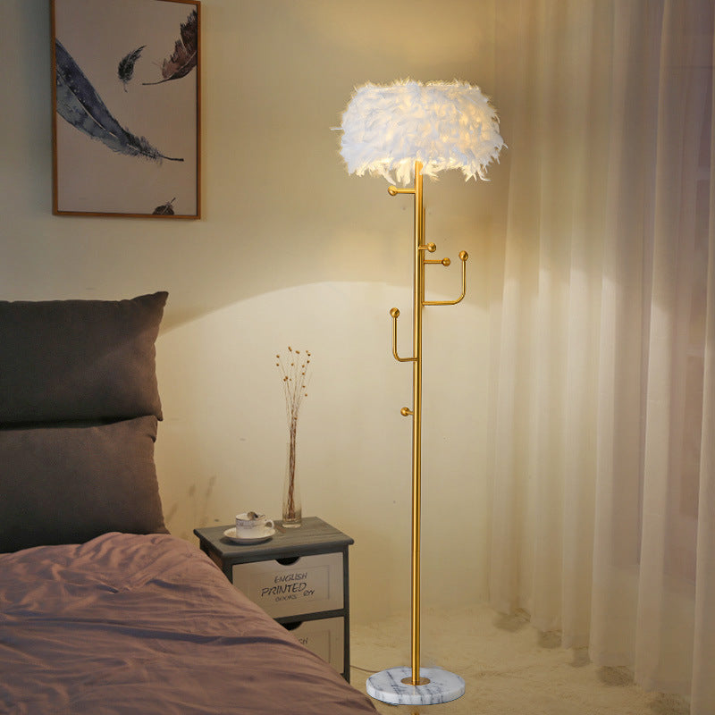 Wohnzimmer-Hänger-Dekoration-Feder-Stehlampe