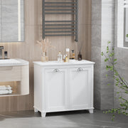 White Tilt-Out Laundry Cabinet