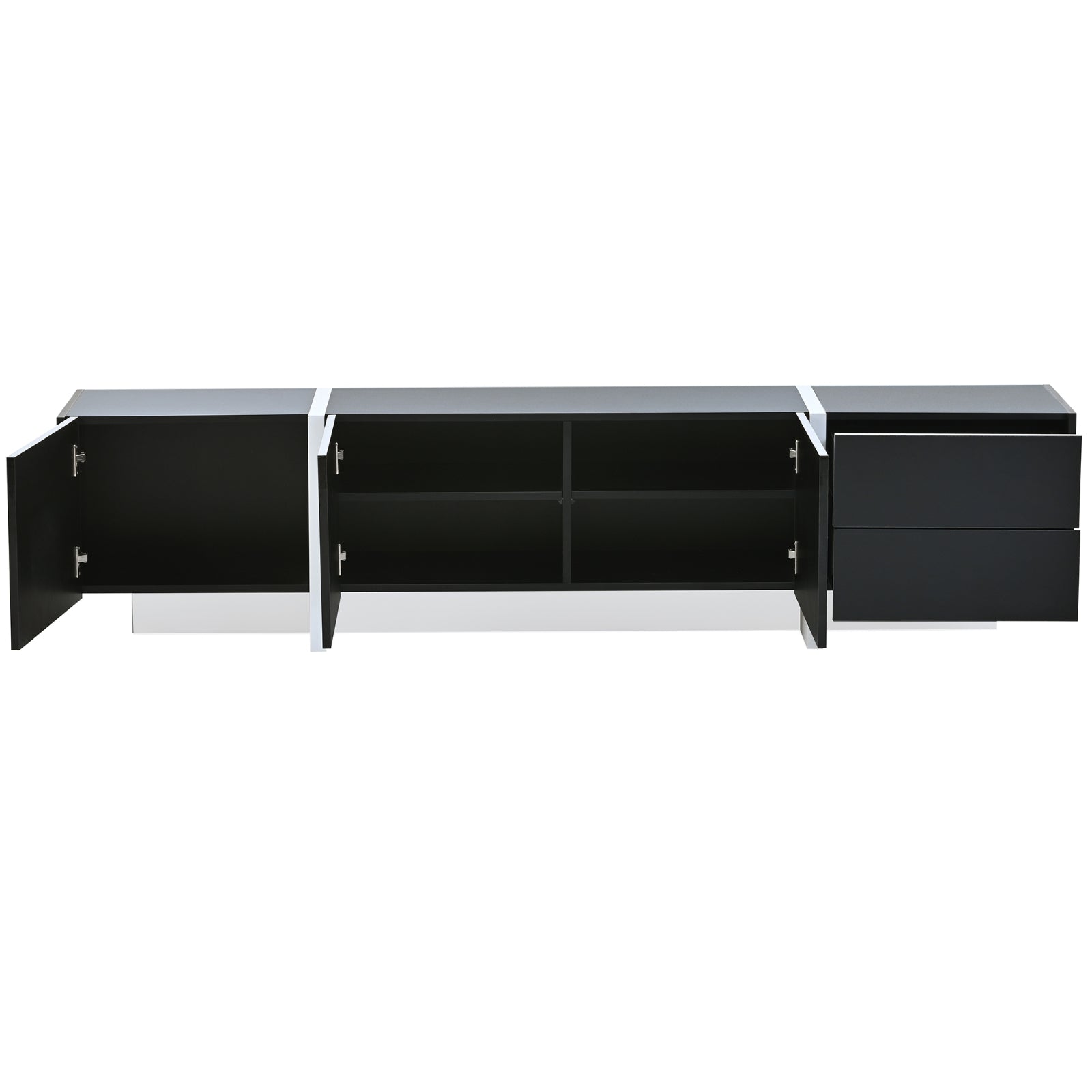 Moderne TV-Stand in Weiß & Schwarz, Einzigartiger Stil für Fernseher