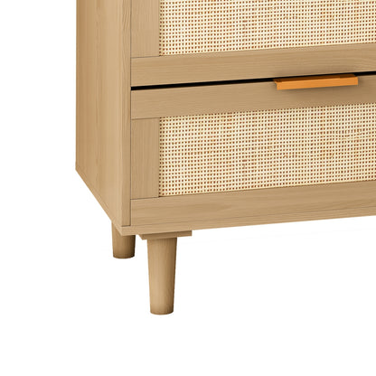 6-Schubladen-Rattan-Kommode Rattan-Schublade, Schlafzimmer, Wohnzimmer