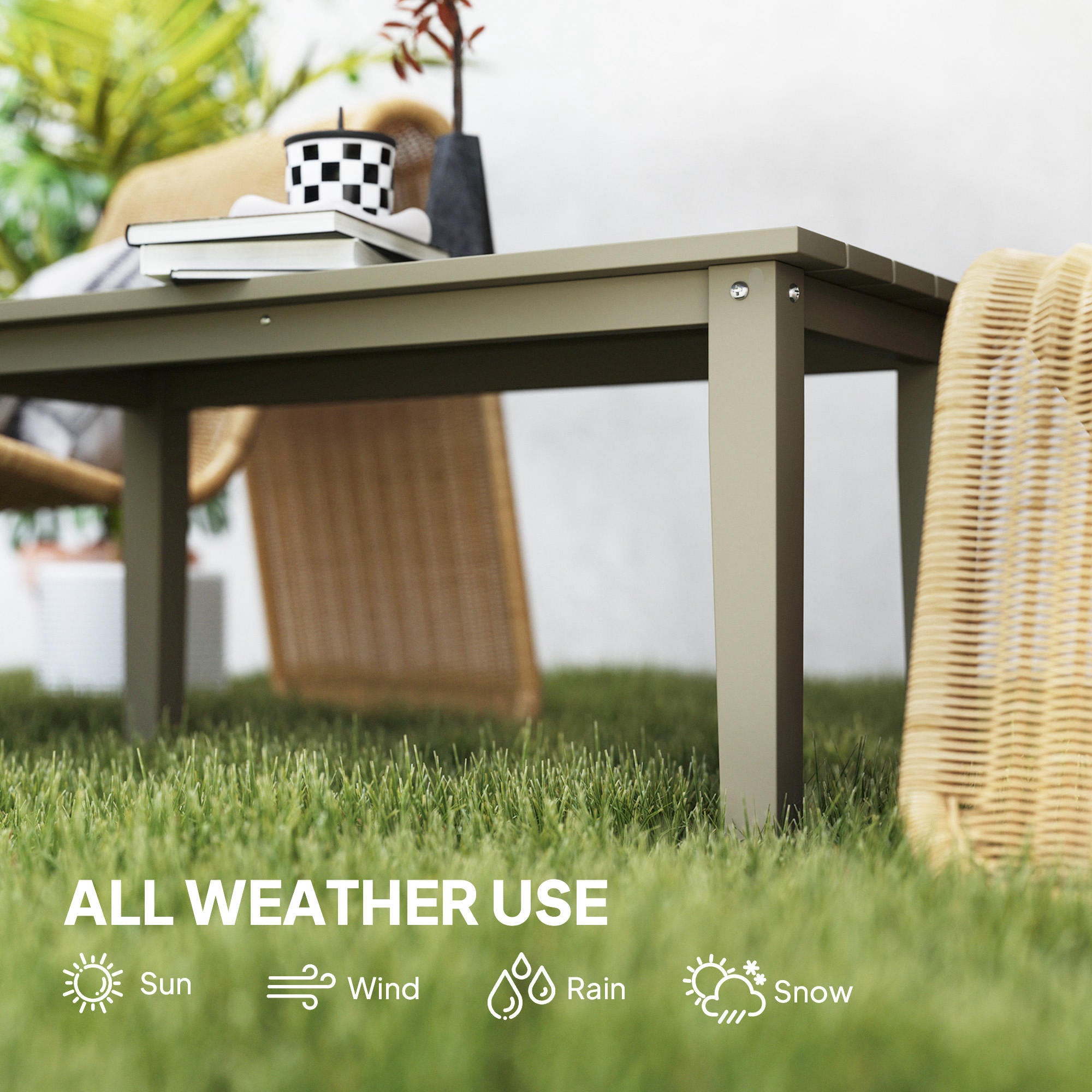 Gray Outdoor Coffee Table