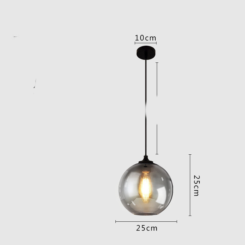 Glass Single Head Chandelier