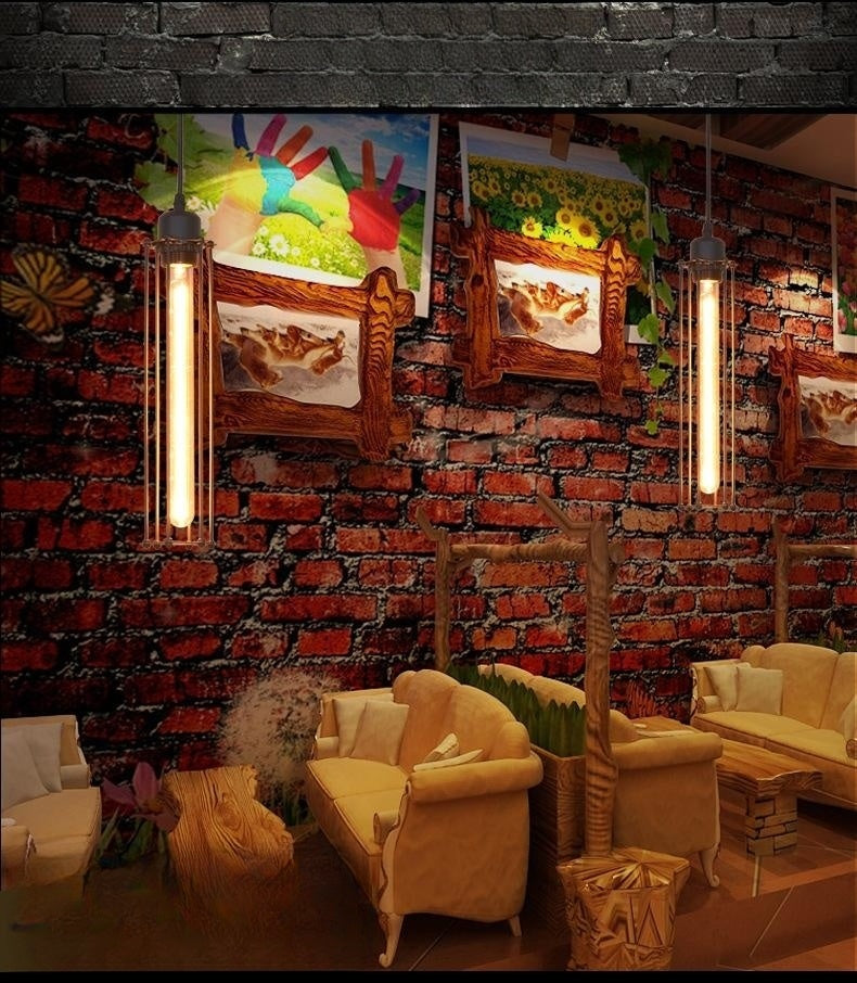 Retro-Industrieller Stil Kronleuchter Kreative Personalisierte Dekorationslampen Bekleidungsgeschäft Bar Restaurant Flöten-Dreifach-Deckenleuchte