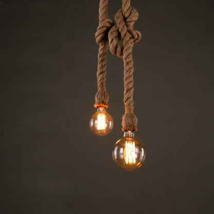 Hanfseil-Lampe Vintage-Industrial-Stil Bar Restaurant Café Bekleidungsgeschäft