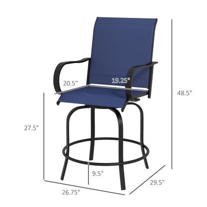 Outdoor-Barhocker-Set aus 2 Stück