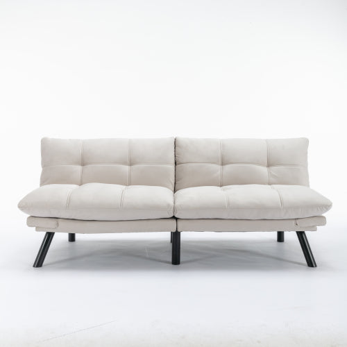 Cremefarbene umklappbare moderne Sofa-Bett