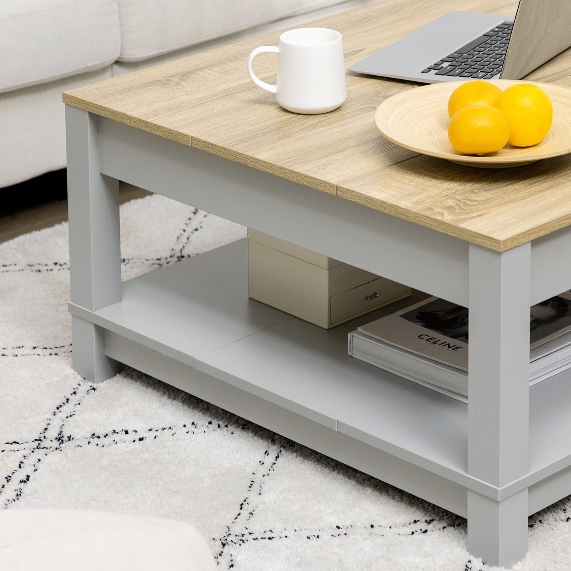 Natural Gray Coffee Table
