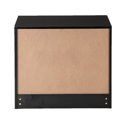 3 Drawers Bedside Table Black