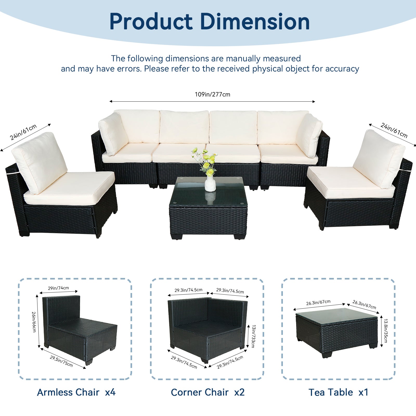 Black Rattan Outdoor Sofa