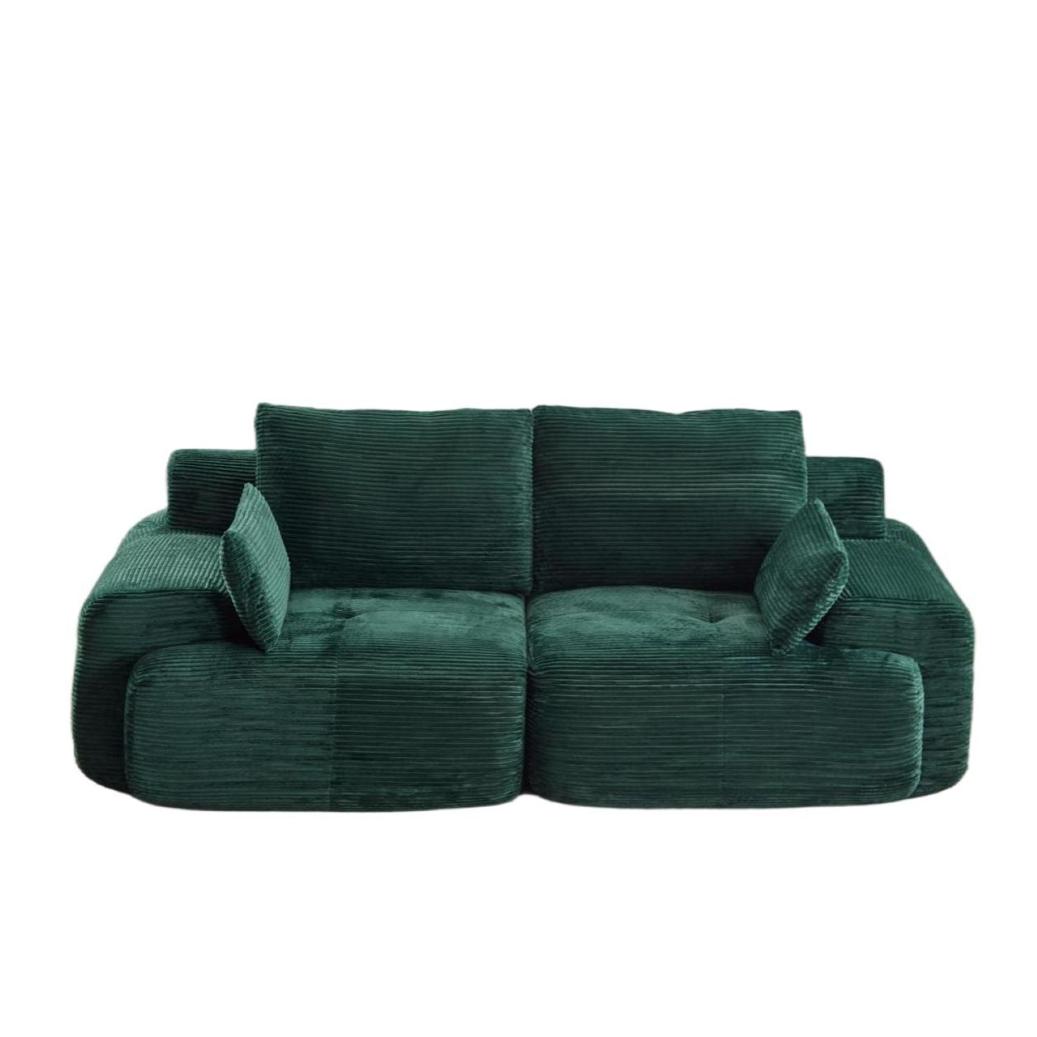 Green Corduroy Loveseat Sofa