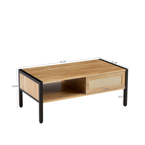 Natural Rattan Coffee Table