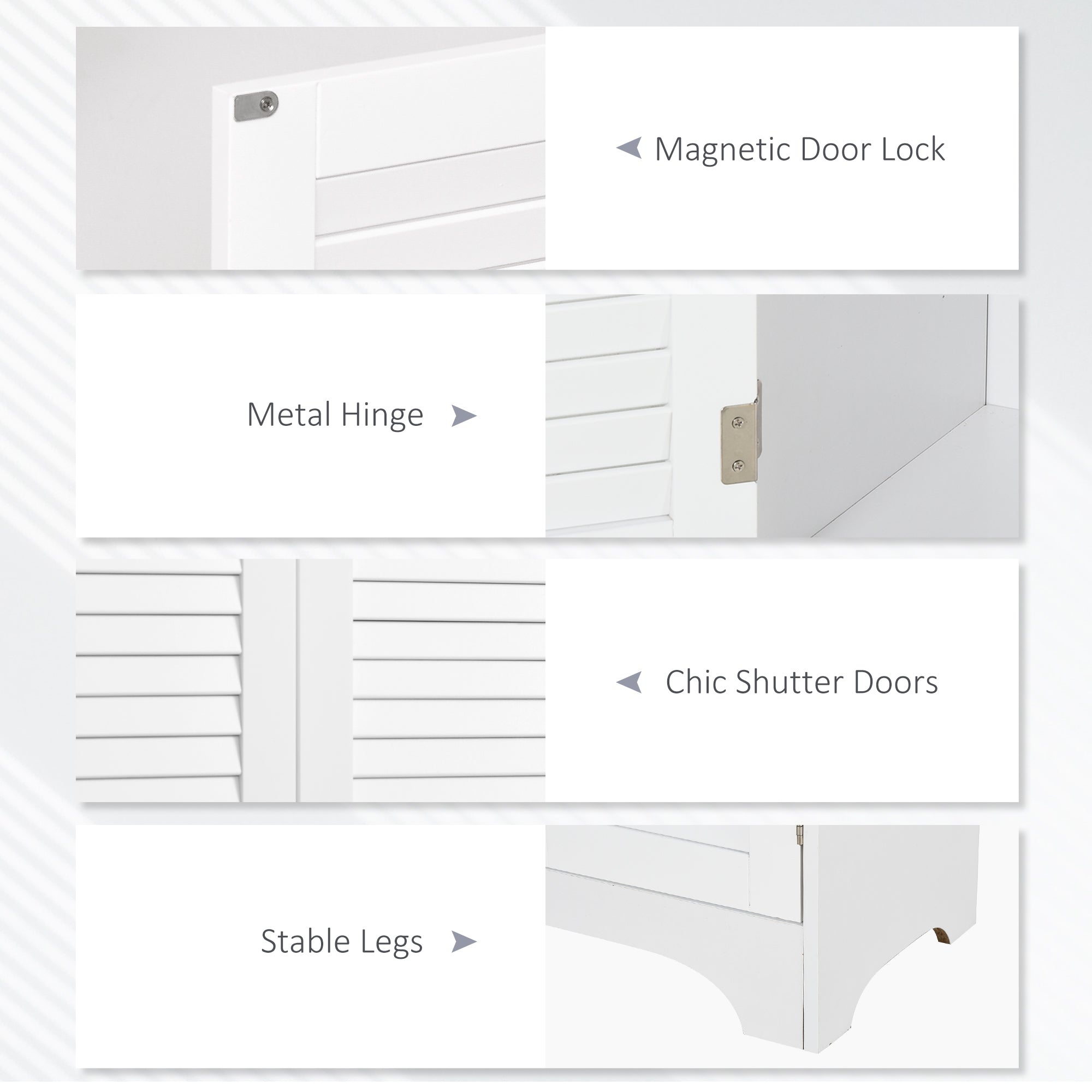 White Tall Bathroom Cabinet