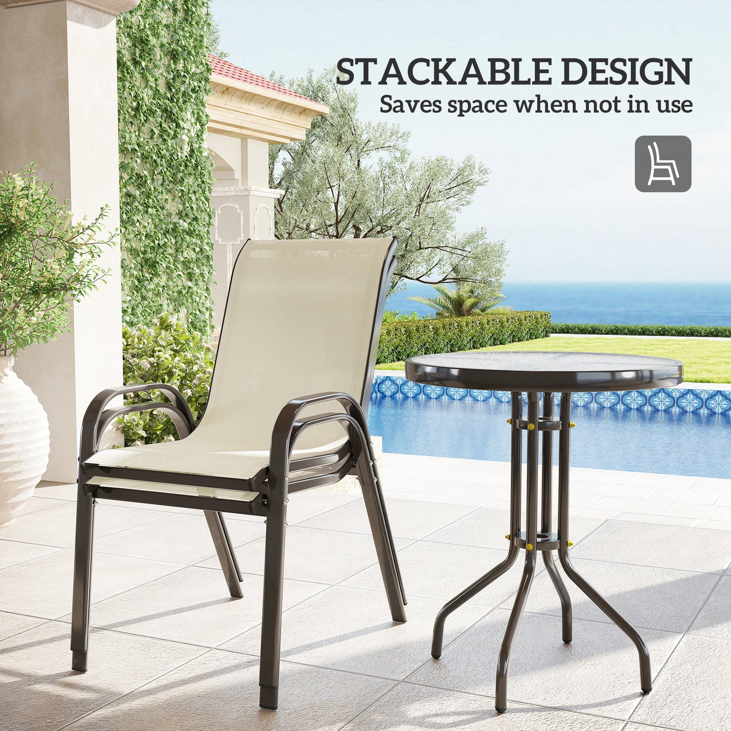 3-teiliges Bistro-Set