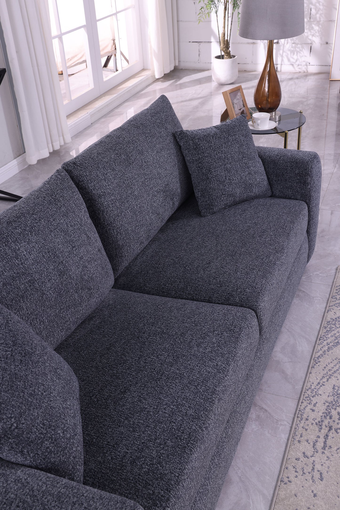 Modernes minimalistisches bequemes Stoff-GRAU-Sofa
