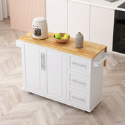 Black Rolling Kitchen Island
