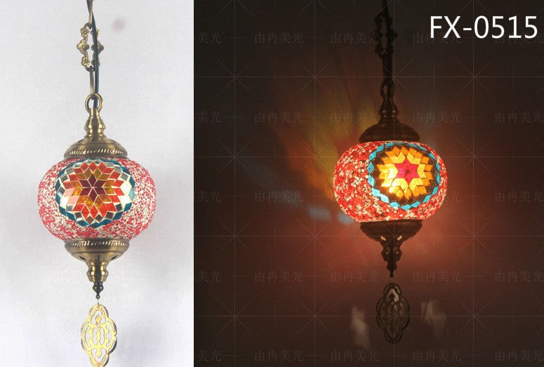 Multicolor Glass Turkish Chandelier