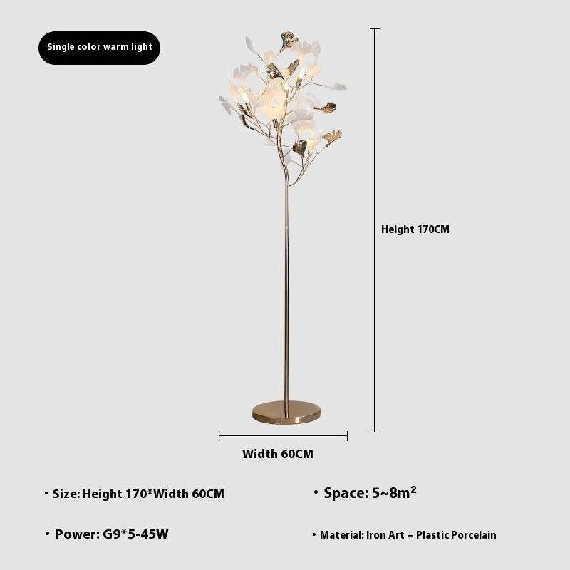 Ginkgo-Blatt-Stehlampe für Wohnzimmer und Schlafzimmer Dekorationslampe