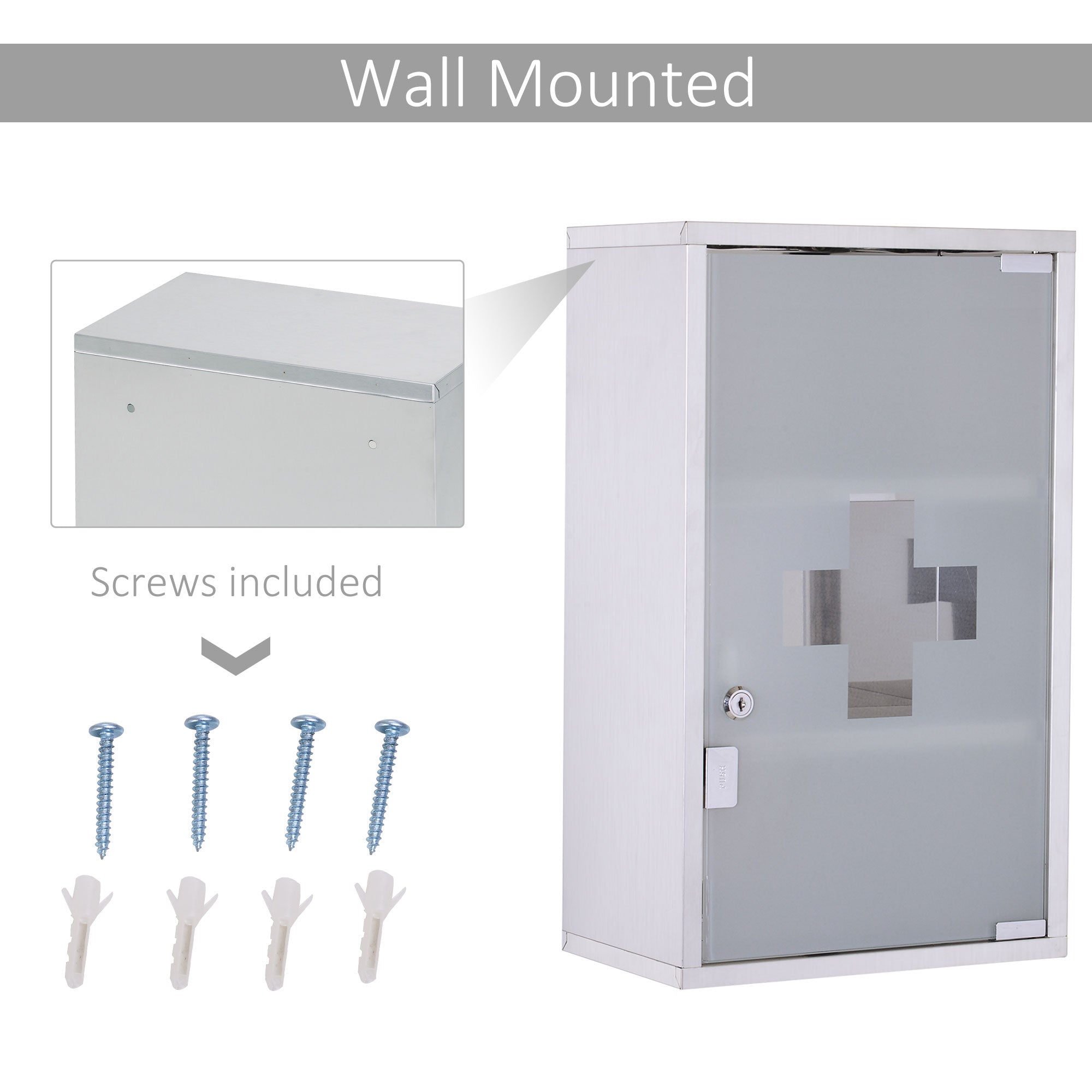 Stainless Lockable Medicine Cabinet
