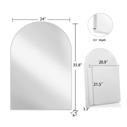 24x36 Zoll gewölbter eingelassener Metallrahmen Badezimmerwand-Schrank mit Spiegel und einstellbarem Regal Nicht verfügbar Plattformen- Temu