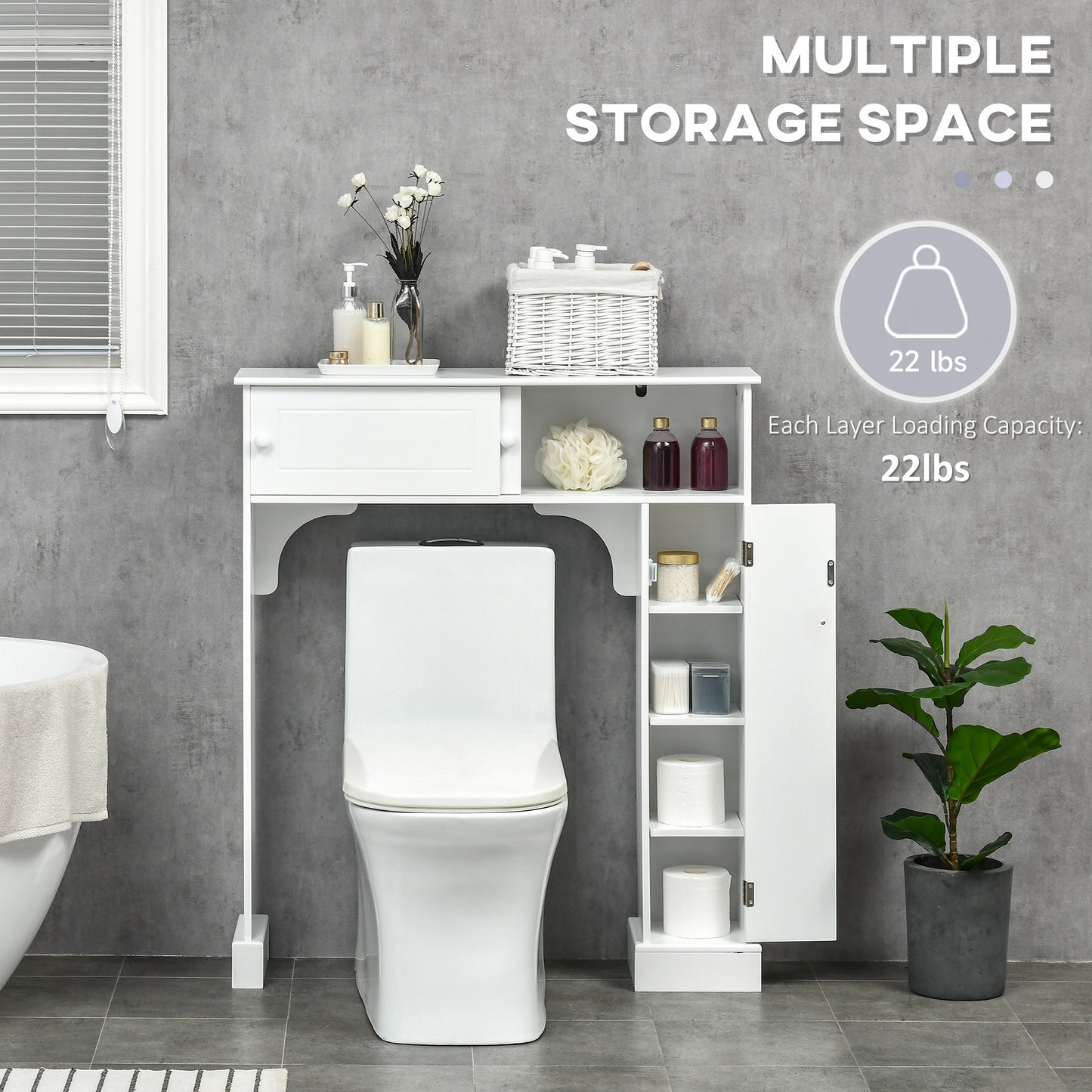 Badezimmerschrank über der Toilette