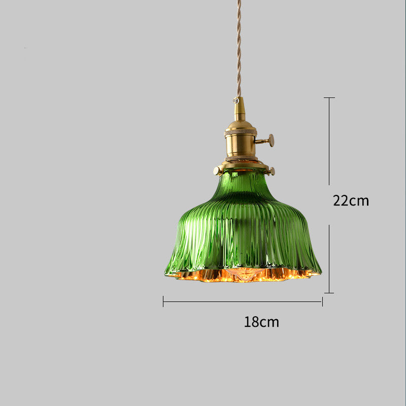 Copper Glass Chandelier Retro Style Multi-Size