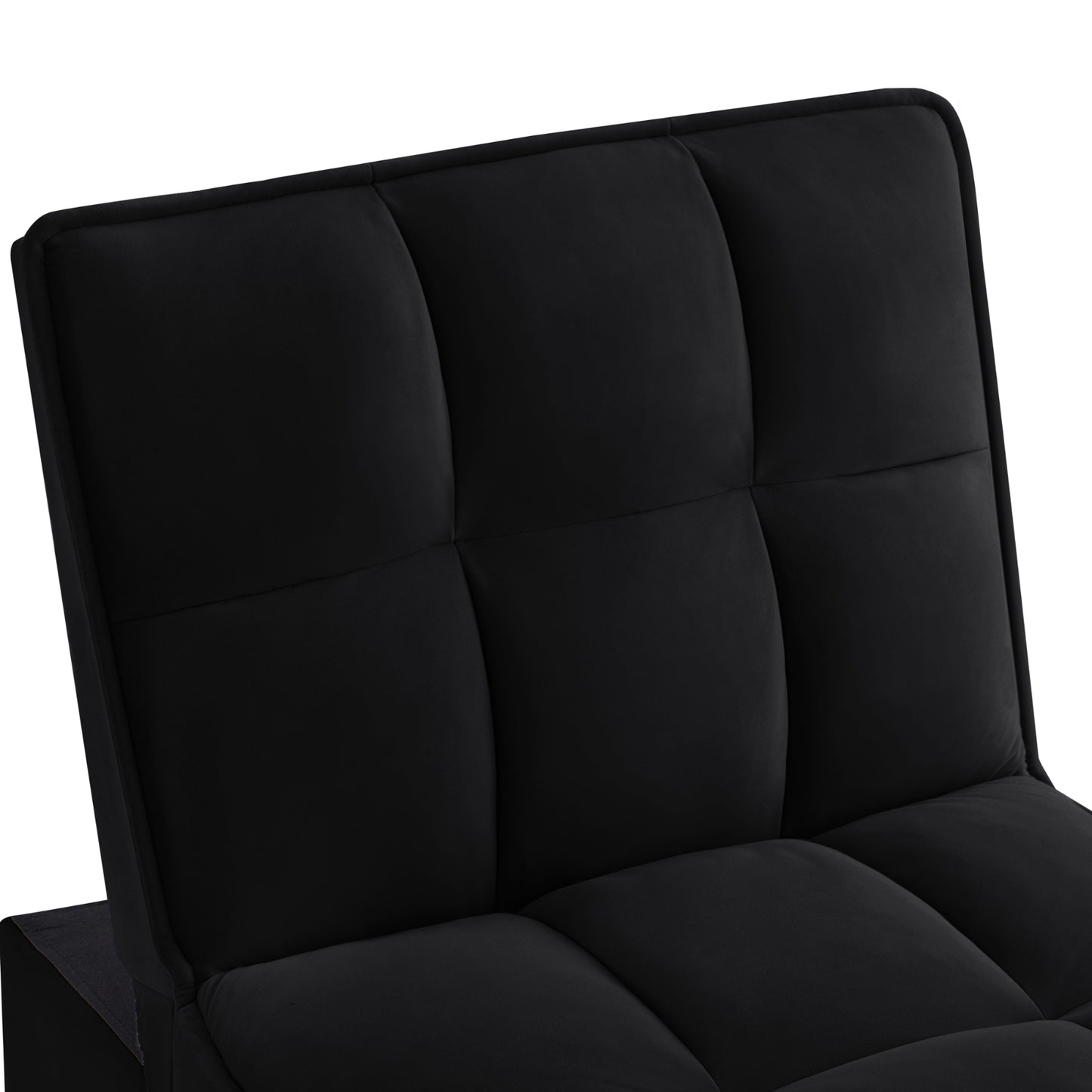 4-in-1 Multifunktions-Einzelsofa-Bett mit Stauraumtaschen, Gepolstertes Einzel-Auszug-Sofa-Bett mit verstellbarer