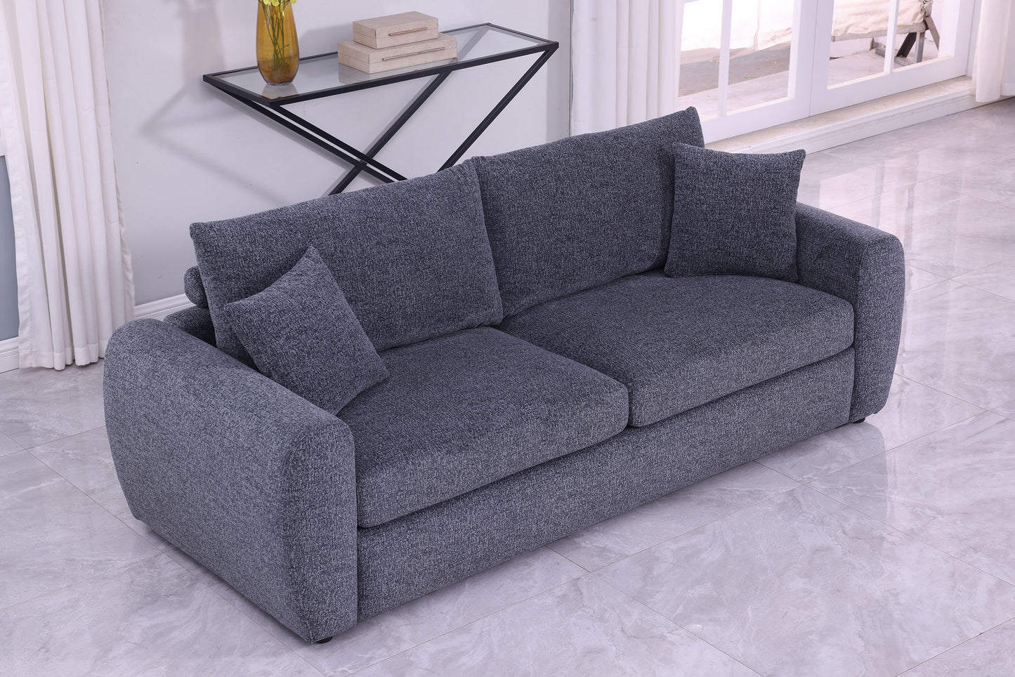 Modernes minimalistisches bequemes Stoff-GRAU-Sofa
