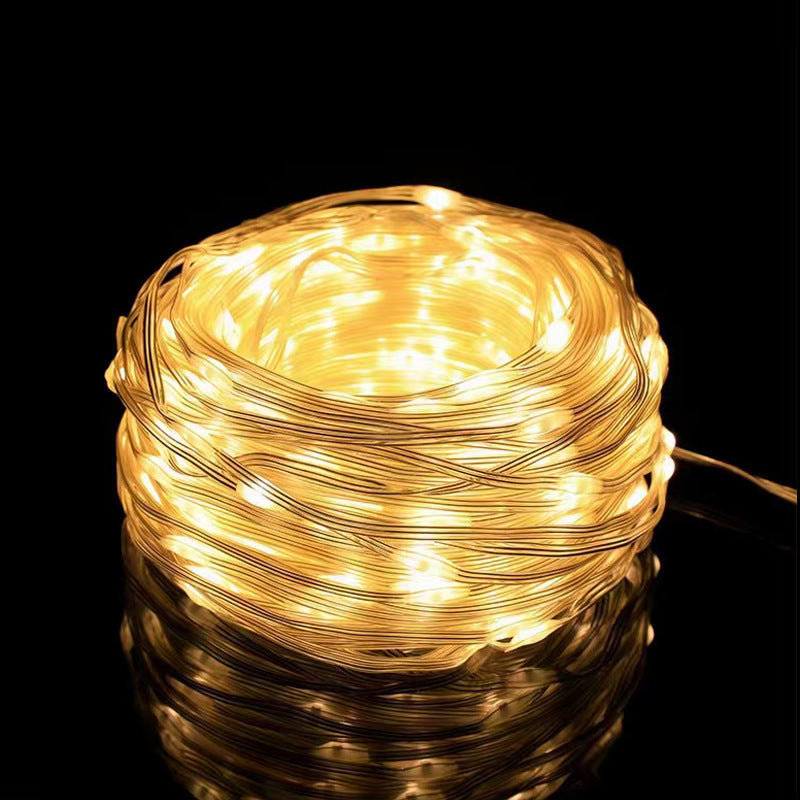 Weihnachts-LED-Leder-Draht-Lichtschlaufe Niedrigspannung 24V Lichtschlaufe Solar-Lichtschlaufe Heimdekoration