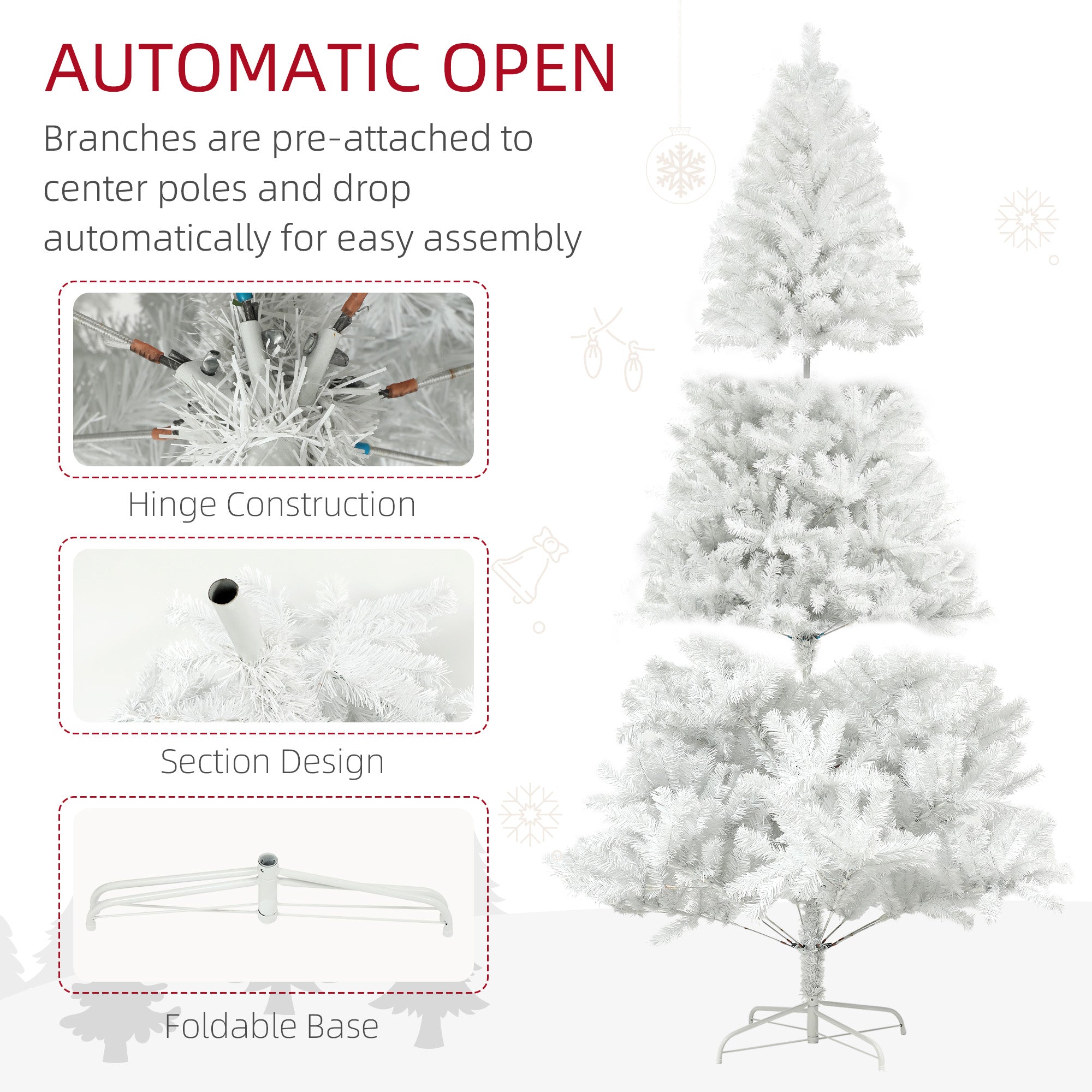 White Tall Christmas Tree