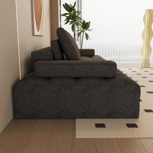 Grey Modern Loveseat Sofa