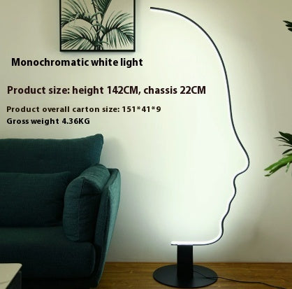 Nordische Kunst-Gesicht-Stehlampe Designer Schlafzimmer Arbeitszimmer