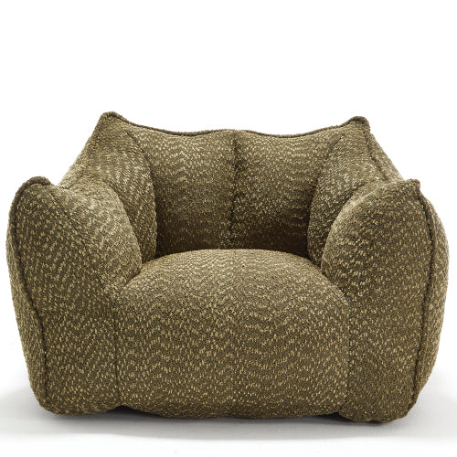 Komprimierter Plüsch-Sitzsack-Sofa-Couch – Mit Hochresilienz-Schaum gefüllt, ultraleichtes Bouclé-Lounge-Sessel für eine oder zwei Personen, gemütliche Sitzgelegenheit im Wohnzimmer zum Lesen, Spielen und Entspannen, platzsparend vakuumverpackt