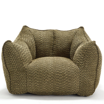 Komprimierter Plüsch-Sitzsack-Sofa-Couch – Mit Hochresilienz-Schaum gefüllt, ultraleichtes Bouclé-Lounge-Sessel für eine oder zwei Personen, gemütliche Sitzgelegenheit im Wohnzimmer zum Lesen, Spielen und Entspannen, platzsparend vakuumverpackt