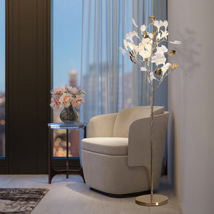 Ginkgo-Blatt-Stehlampe für Wohnzimmer und Schlafzimmer Dekorationslampe