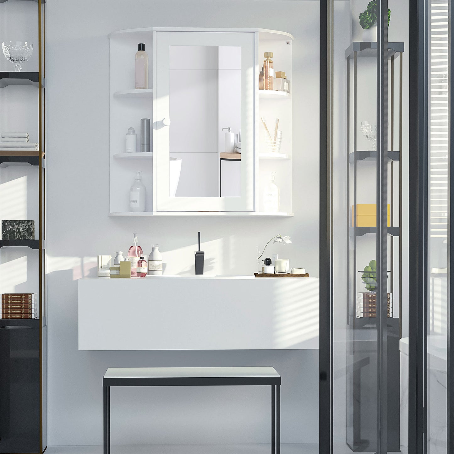 Badezimmerschrank mit Spiegel