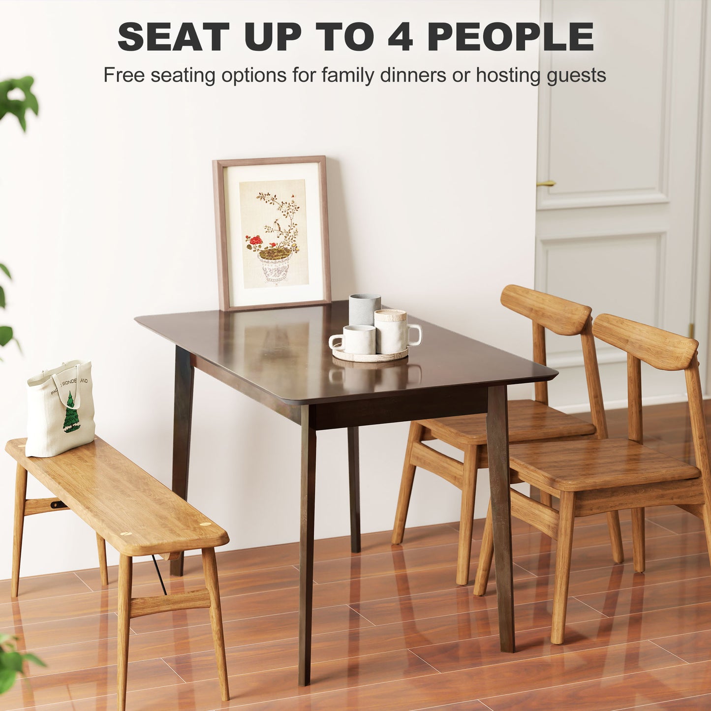 47.2" Rectangle Dining Table for 4