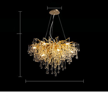 Postmoderne Leichtluxus-Kronleuchter Wassertropfen-Kristalllampe Atmosphäre