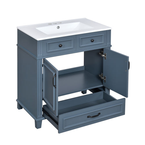 Blue Vanity Ceramic Sink