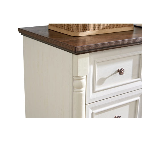 7 Drawer Dresser Chest For Bedroom With Wooden Base And Riser Trim, Wooden Rustic Rustic Chest Of Drawers, Storage Dresser For Bedroom, Living Room