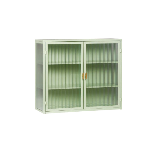 Moderne Doppeltür-Wandablage mit Glastür und drei Ebenen Stauraum für Eingangsbereich, Wohnzimmer, Badezimmer, Esszimmer, Minzgrün Nicht verfügbar Plattformen- Temu