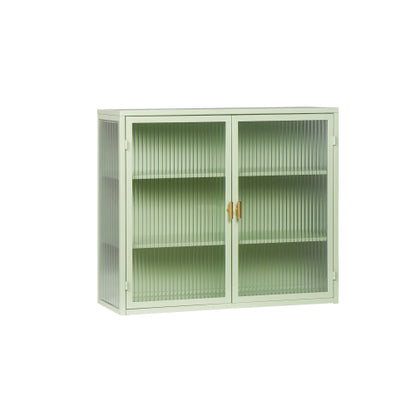 Moderne Doppeltür-Wandablage mit Glastür und drei Ebenen Stauraum für Eingangsbereich, Wohnzimmer, Badezimmer, Esszimmer, Minzgrün Nicht verfügbar Plattformen- Temu