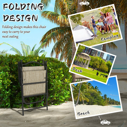 4-teiliges klappbares Garten-Camping-Stuhl-Set