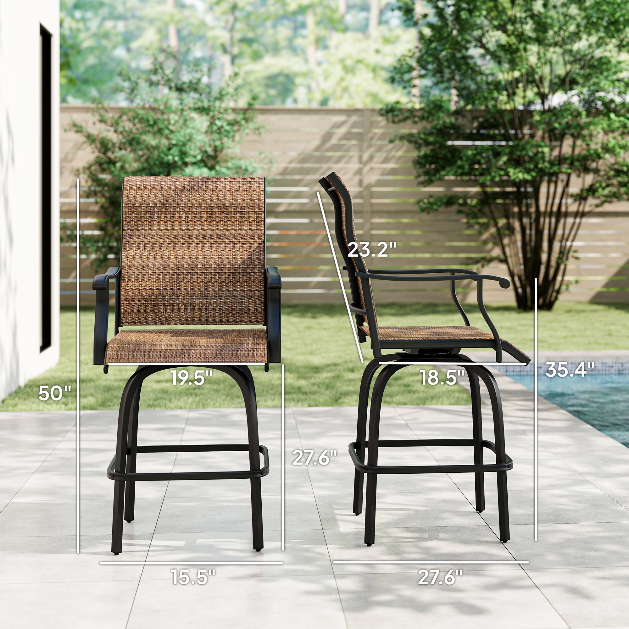 Steel Swivel Bar Stools